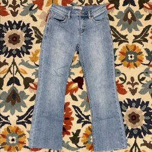Free People Denim Blue Crop Flare Jeans
